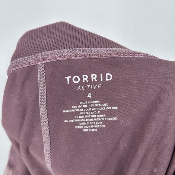 Torrid Active Pink Set Low Impact Long Line Sports Bra Biker Shorts 9" Inseam 4X - Picture 9 of 9